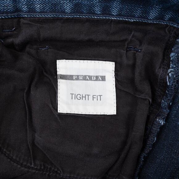 Prada Tight Fit Stretch Denim Jeans Men's 32 Blue - Picture 5 of 10